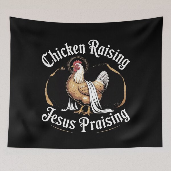 Item preview, Chicken Raising Jesus Praising Funny Farm designed and sold by Redgiant87x.