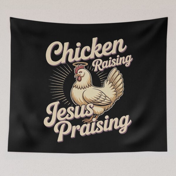 Item preview, Chicken Raising Jesus Praising Funny Farm designed and sold by Redgiant87x.