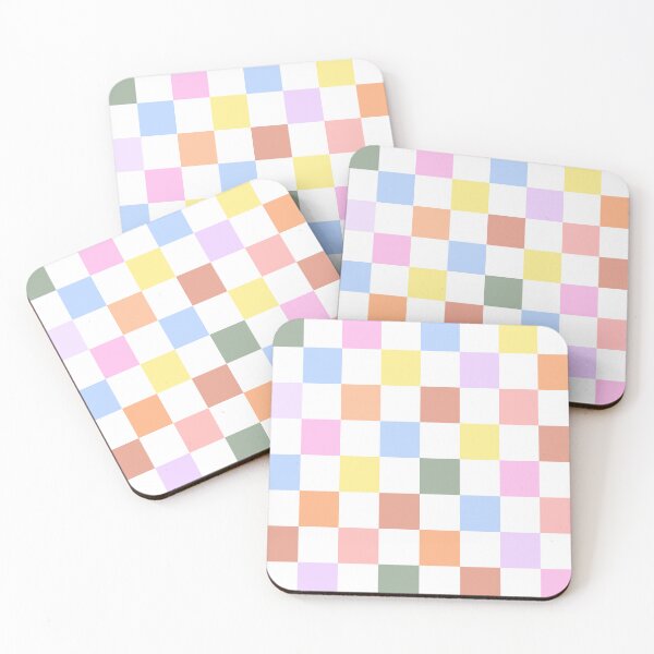 Item preview, Retro, Rainbow, Pastel Multi Colour, Checkerboard designed and sold by OneThreeSix.