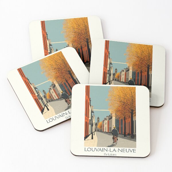 Item preview, Louvain-la-Neuve Poster – Autumn Alley & Cycling Through Campus Life designed and sold by TuncGK.