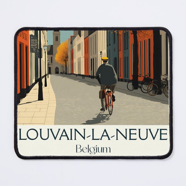 Item preview, Louvain-la-Neuve Poster – Autumn Alley & Cycling Through Campus Life designed and sold by TuncGK.
