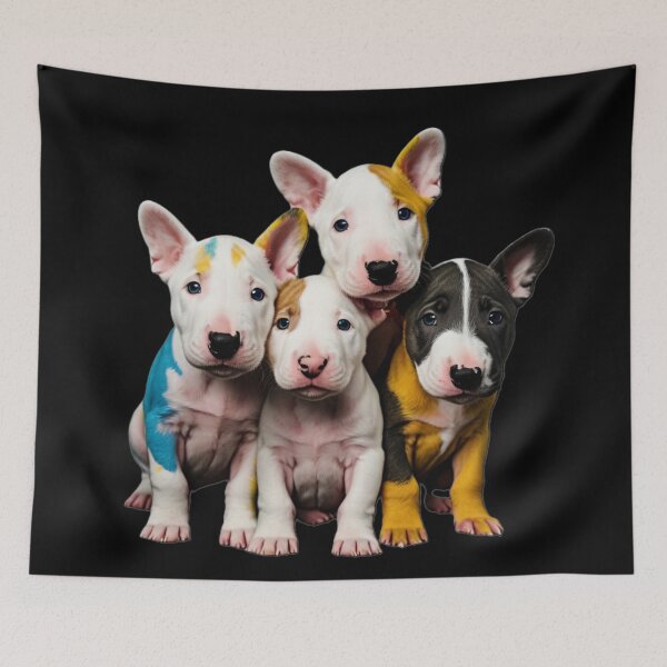 Item preview, Colorful Summary - English Bull Terrier Puppies 3 designed and sold by Reefmaniac.