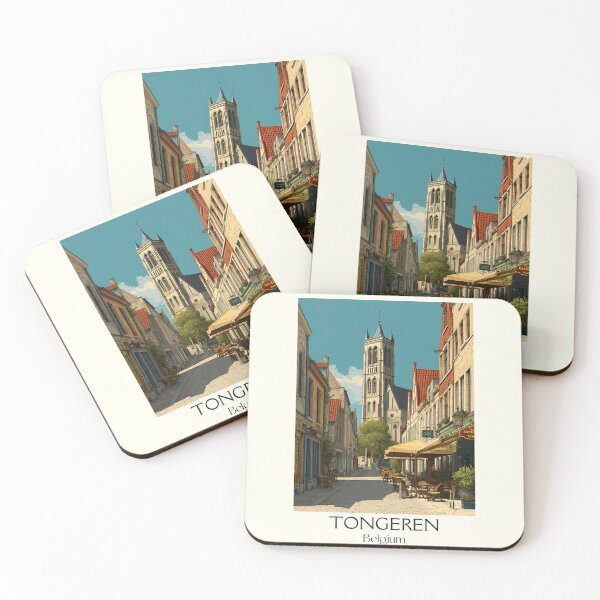 Item preview, Tongeren Poster – Café Life in Belgium’s Oldest City designed and sold by TuncGK.