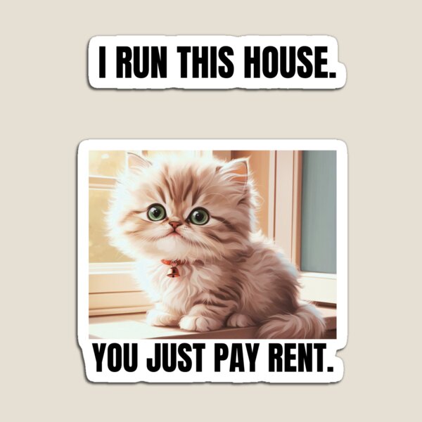 Item preview, I Run This House Cat Shirt – Funny Grumpy Kitty Design designed and sold by ClearSkyThreadz.
