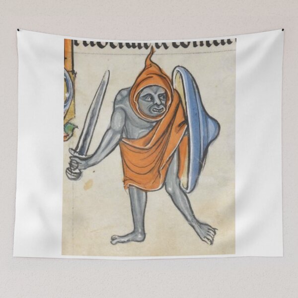 Item preview, "The Dwarf Swordsman", medieval painting, 5th century AD designed and sold by PatronesKawai.