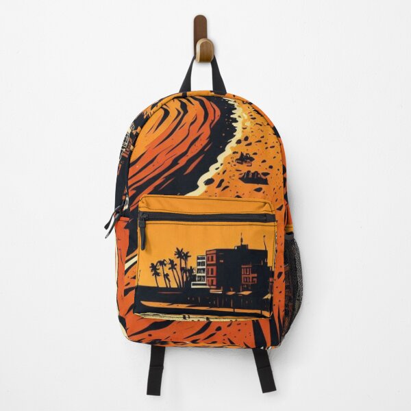 Item preview, Tenerife Beach Comic Style Art – Bold Orange Graphic Design for Beach Lovers, Vacation Vibes & Summer Apparel designed and sold by knalpot-design.