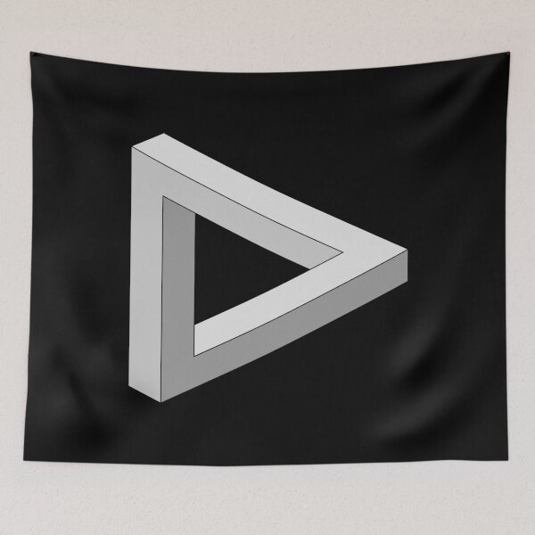 Item preview, Impossible Triangle – Optical Illusion Geometric Design designed and sold by ClearSkyThreadz.