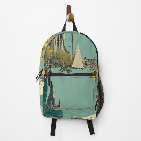 Item preview, De Haan Poster – Seaside Stroll with Sailboats & Sunset Glow designed and sold by TuncGK.