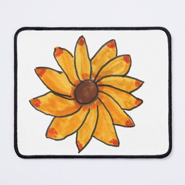 Item preview, Flower Yellow Hand Drawn Marker designed and sold by ValeriesGallery.