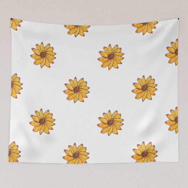 Item preview, Flower Yellow Hand Drawn Marker designed and sold by ValeriesGallery.