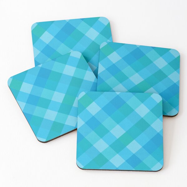 Item preview, Madras-Inspired Diagonal Plaid Seamless Pattern – Refreshing Blue and Green Summer Check Design designed and sold by Sunstone Print.