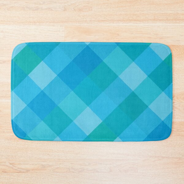 Item preview, Madras-Inspired Diagonal Plaid Seamless Pattern – Refreshing Blue and Green Summer Check Design designed and sold by Sunstone Print.