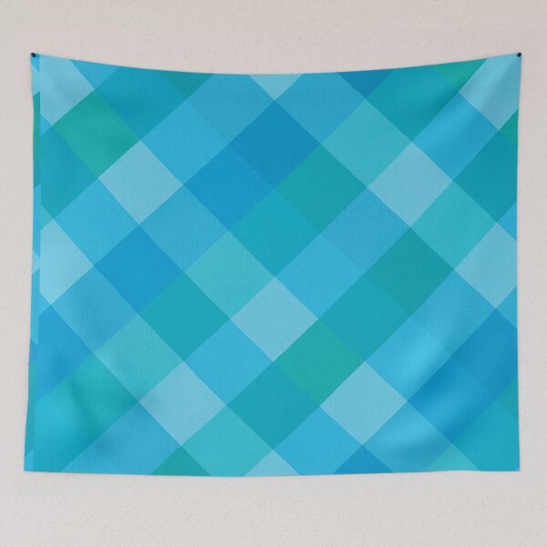 Item preview, Madras-Inspired Diagonal Plaid Seamless Pattern – Refreshing Blue and Green Summer Check Design designed and sold by Sunstone Print.