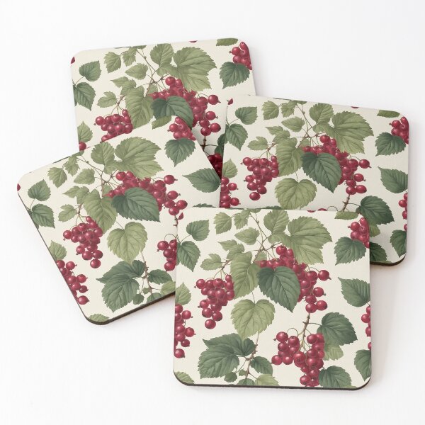 Item preview, Red Currant Botanical Pattern – Vintage Garden Fruit Design designed and sold by Vikart Studio.