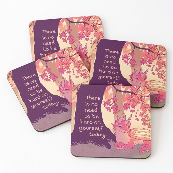 Item preview, "No Need to Be Hard on Yourself" Cherry Blossom Dragon designed and sold by thelatestkate.