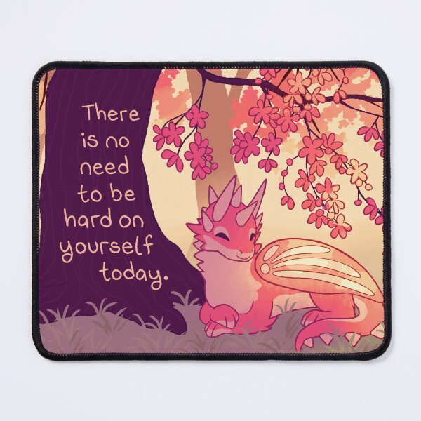 Item preview, "No Need to Be Hard on Yourself" Cherry Blossom Dragon designed and sold by thelatestkate.