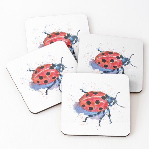 Item preview, Watercolor Ladybug Illustration – Colorful Insect Art designed and sold by Pintarrajearte.
