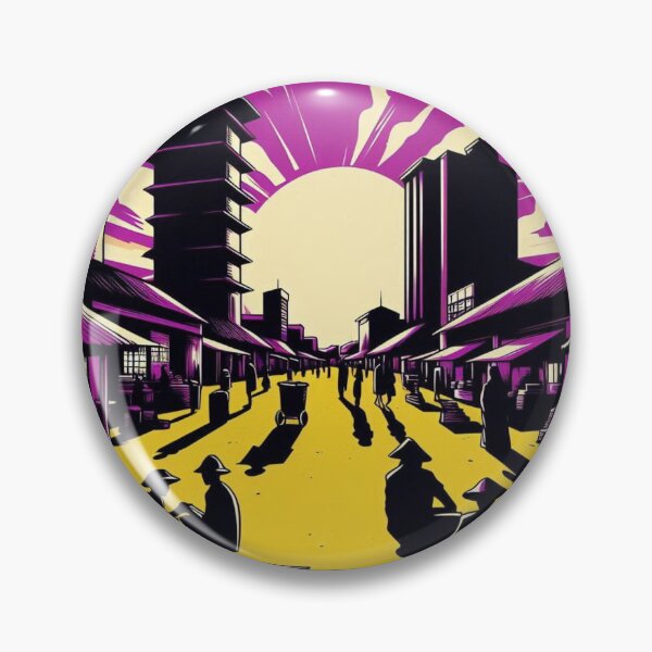 Item preview, Harare City Comic Style Graphic – Bold Purple and Yellow Minimalist Design for Travel & Urban Streetwear Lovers designed and sold by knalpot-design.