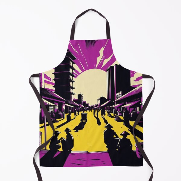 Item preview, Harare City Comic Style Graphic – Bold Purple and Yellow Minimalist Design for Travel & Urban Streetwear Lovers designed and sold by knalpot-design.