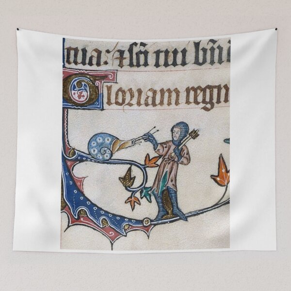 Item preview, "The slug caresses me", medieval painting, 5th century AD designed and sold by PatronesKawai.