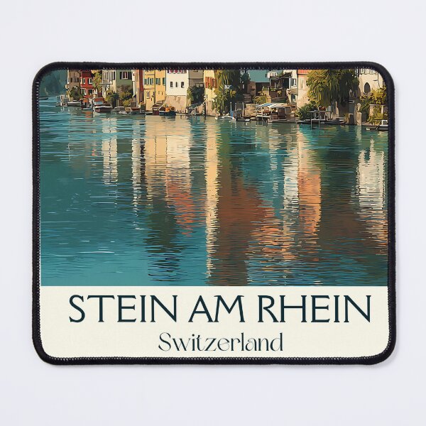 Item preview, Stein am Rhein Poster – Colorful Riverfront & Historic Tranquility designed and sold by TuncGK.