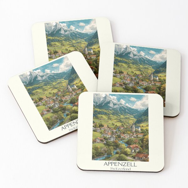 Item preview, Appenzell Poster – Pastoral Bliss in Rolling Hills designed and sold by TuncGK.
