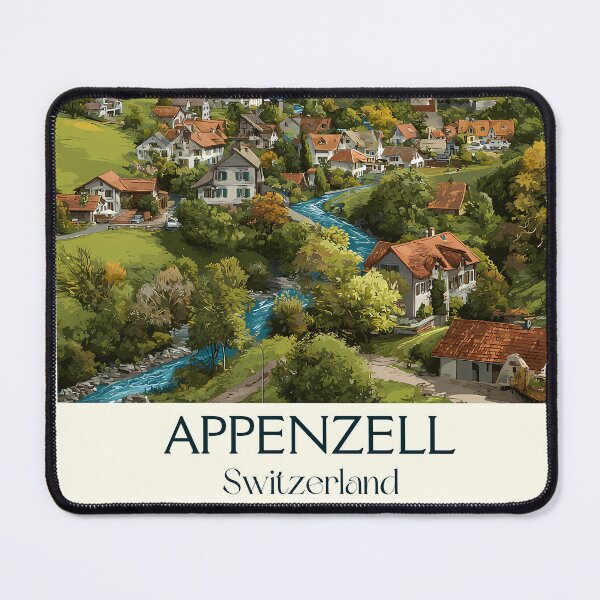Item preview, Appenzell Poster – Pastoral Bliss in Rolling Hills designed and sold by TuncGK.