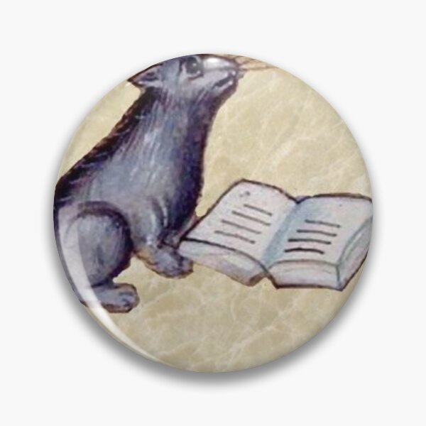 Item preview, "The Cat and the Book", medieval painting, 5th century AD designed and sold by PatronesKawai.