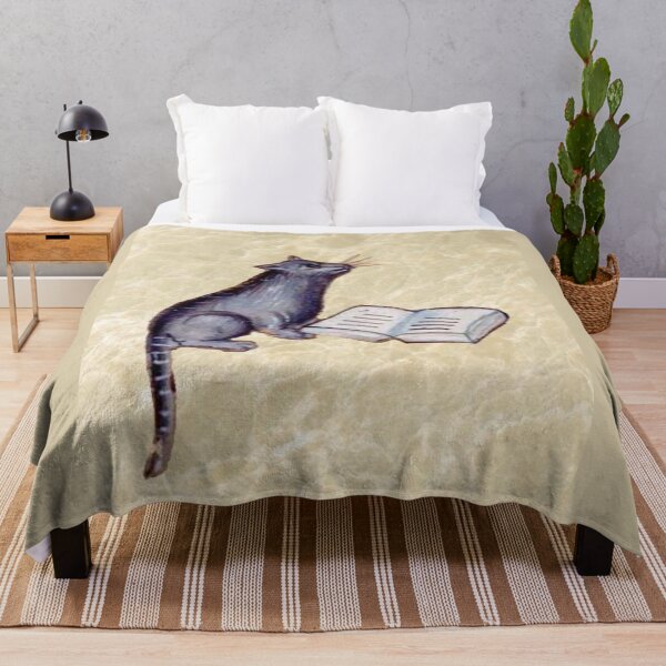 Item preview, "The Cat and the Book", medieval painting, 5th century AD designed and sold by PatronesKawai.