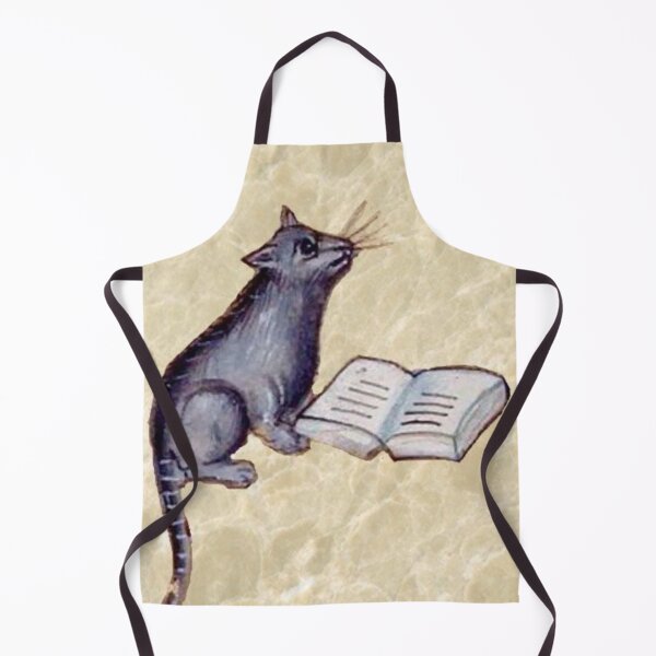 Item preview, "The Cat and the Book", medieval painting, 5th century AD designed and sold by PatronesKawai.