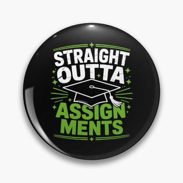 Item preview, Straight Outta Assignments – Funny Graduation Design designed and sold by Vexel Studio.