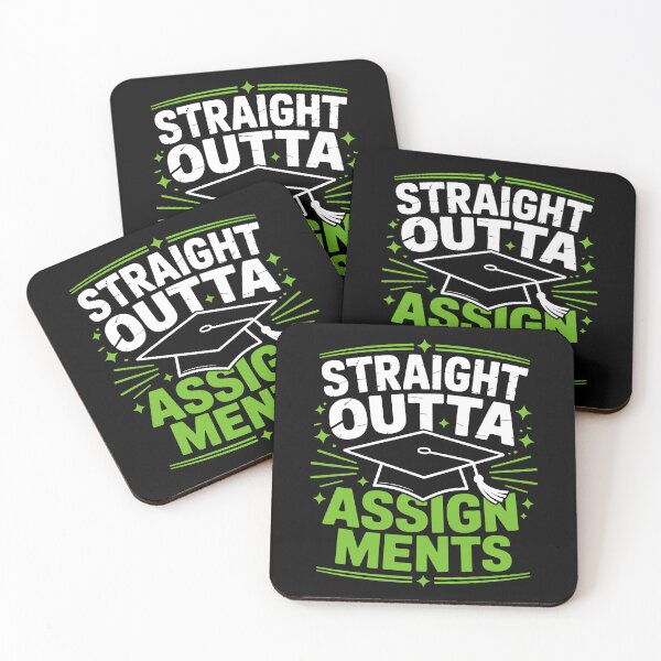 Item preview, Straight Outta Assignments – Funny Graduation Design designed and sold by Vexel Studio.
