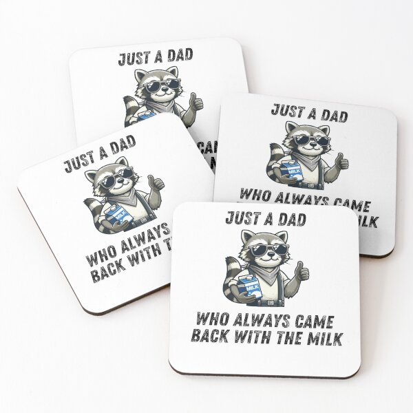 Item preview, Just a Dad Who Always Came Back With the Milk- funny racoon  designed and sold by Foryoubroshirt.