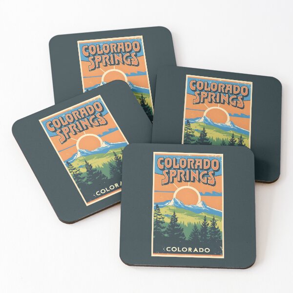 Item preview, A Vintage Illustration of Colorado Springs - Colorado - US  designed and sold by GoodOldVintage.