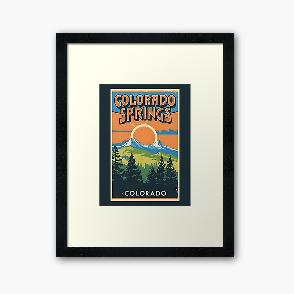 Item preview, A Vintage Illustration of Colorado Springs - Colorado - US  designed and sold by GoodOldVintage.