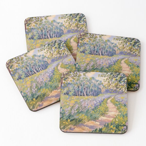 Item preview, Winding Path Through Wildflowers – French Impressionist Nature Landscape by Carraann designed and sold by CARRAANN.