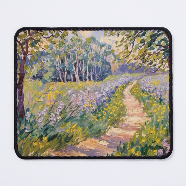 Item preview, Winding Path Through Wildflowers – French Impressionist Nature Landscape by Carraann designed and sold by CARRAANN.