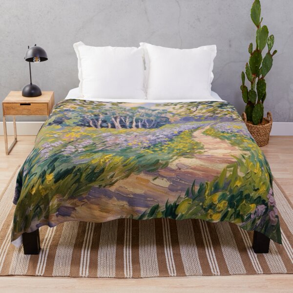 Item preview, Winding Path Through Wildflowers – French Impressionist Nature Landscape by Carraann designed and sold by CARRAANN.