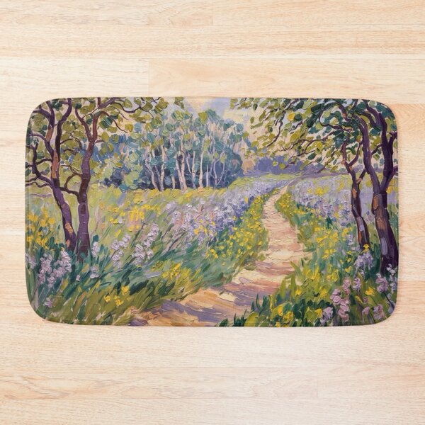 Item preview, Winding Path Through Wildflowers – French Impressionist Nature Landscape by Carraann designed and sold by CARRAANN.