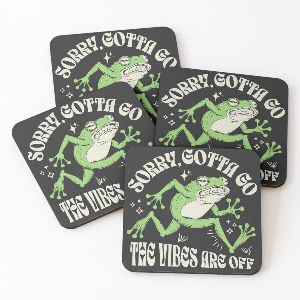 Item preview, Gotta Go The Vibes Are Off - Funny Frog Graphic designed and sold by Beanster-nl.