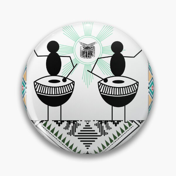 Item preview, Stick Figures Ethnic Drummers designed and sold by BrightrDayMusicArt.