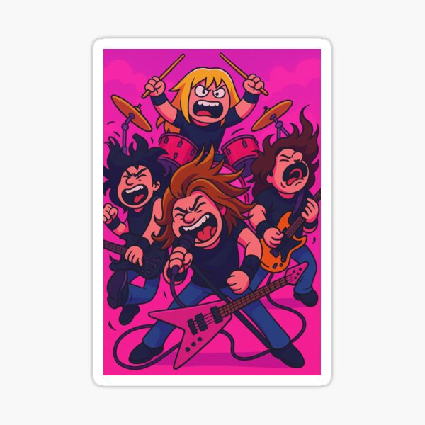 Artikel-Vorschau von Cartoon-Headbanger, designt und verkauft von verydumbgenius.