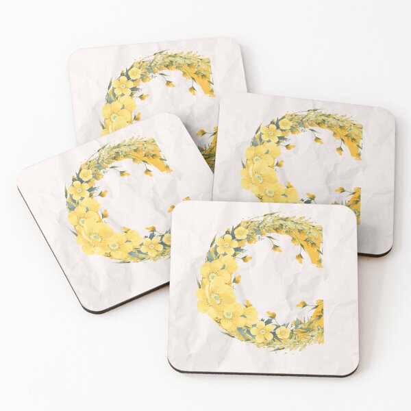 Item preview, Floral letter C  designed and sold by Leaf & Layer.