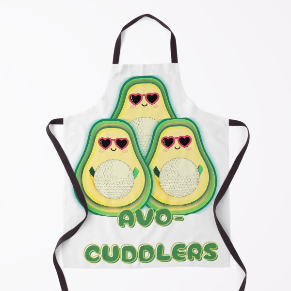 Item preview, Avo-Cuddlers: A Heartfelt Bunch - Adorable Avocado Invitation for a Warm Embrace art print designed and sold by skim3080.