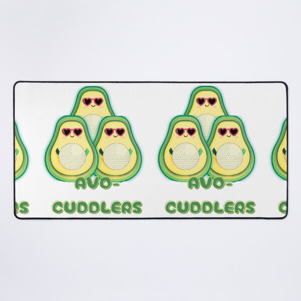 Item preview, Avo-Cuddlers: A Heartfelt Bunch - Adorable Avocado Invitation for a Warm Embrace art print designed and sold by skim3080.