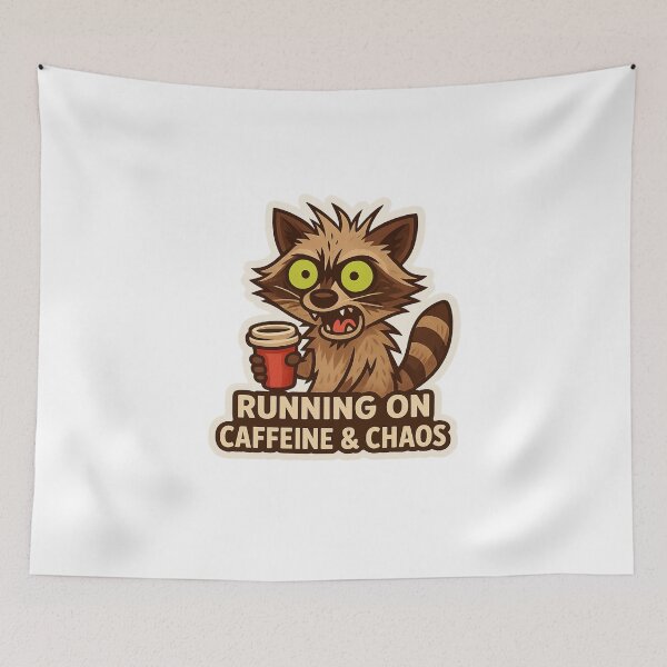 Item preview, Ceffeine & Chaos - Hyperactive Raccoon Meme designed and sold by KnlDsgn.