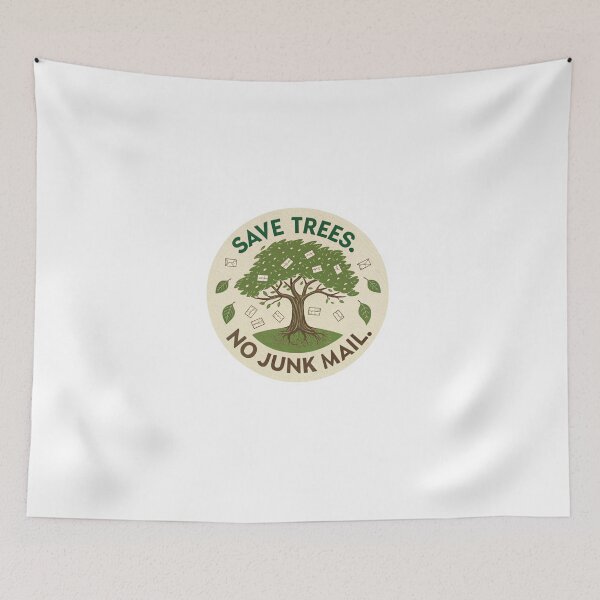 Item preview, Save trees no junk mail designed and sold by Lucky 777.