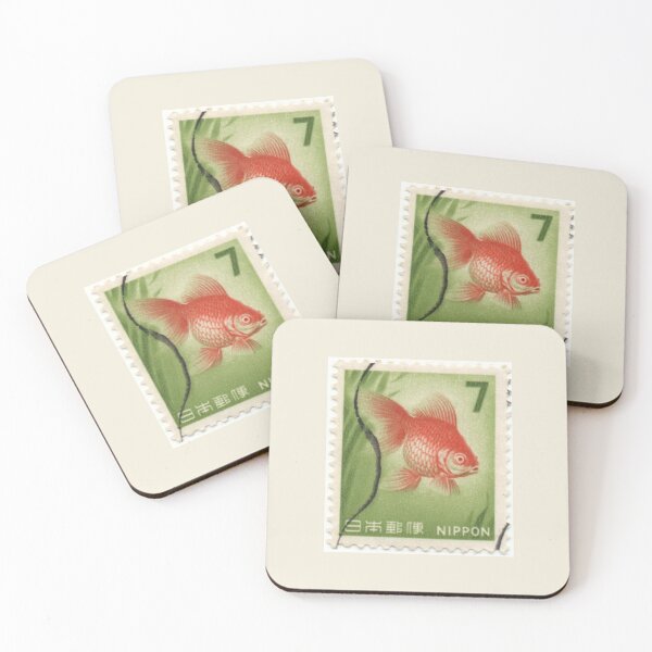 Item preview, Japan Goldfish Stamp 1966 designed and sold by BlueSpecsStudio.