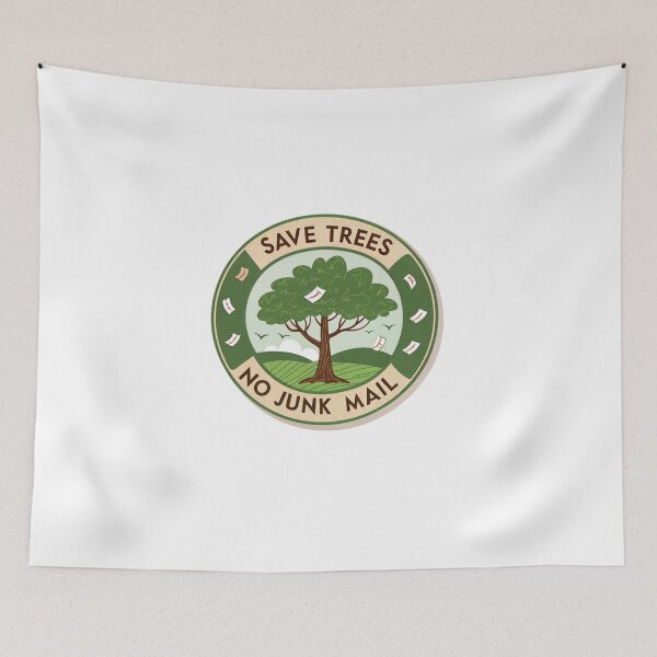 Item preview, Save trees no junk mail designed and sold by Lucky 777.