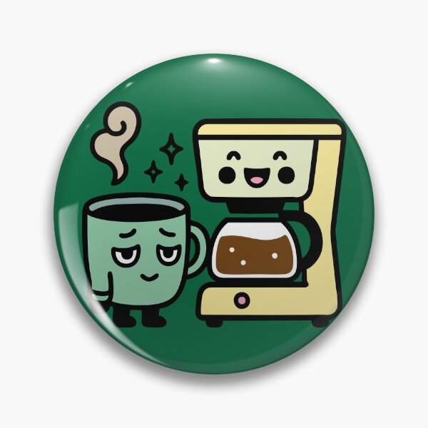 Item preview, Sleepy Coffee Mug & Happy Coffeemaker designed and sold by GinColorist.